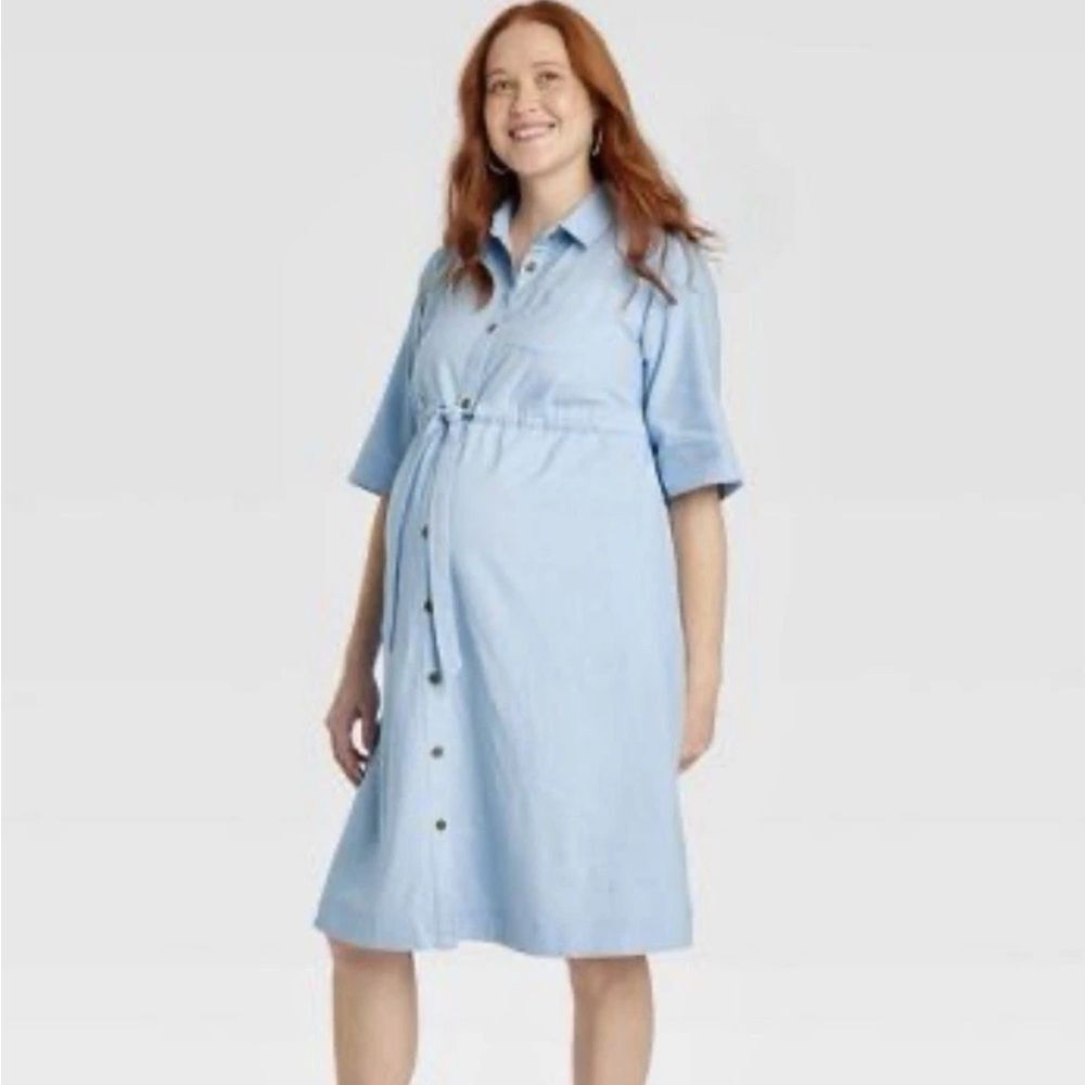 Isabel medium‎ blue button down dress